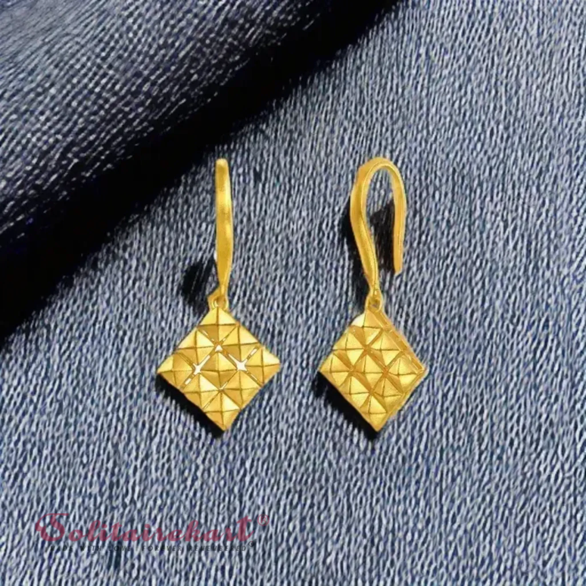 14K Gold 4.79grm Lattice Earrings